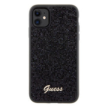 Заредете изображение във визуализатора на галерията – Original Case GUESS Disco Metal Script hardcase GUHCN61PMSDGSK for Iphone 11/ Xr black
