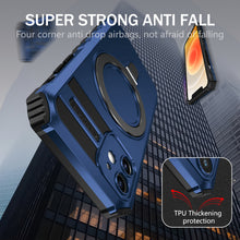 Заредете изображение във визуализатора на галерията – Tel Protect Armor Magsafe Metal Ring Case for Iphone 12 blue
