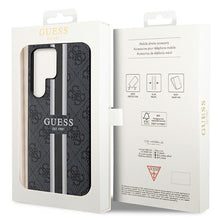 Заредете изображение във визуализатора на галерията – Guess GUHCS23LP4RPSK S23 Ultra S918 black/black hardcase 4G Printed Stripe

