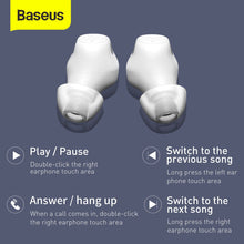 Заредете изображение във визуализатора на галерията – BASEUS Encok True Wireless Earphones WM01 Plus Plus White NGWM010002
