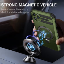 Заредете изображение във визуализатора на галерията – Tel Protect Armor Magsafe Metal Ring Case for Iphone 11 Pro green
