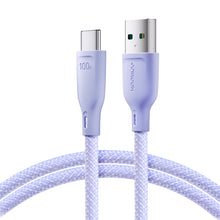 Заредете изображение във визуализатора на галерията – Joyroom Multi-Color Series SA34-AC6 USB-A / USB-C Cable 100W Fast Transfer 1m - Purple
