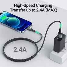 Заредете изображение във визуализатора на галерията – Acefast cable usb a a to lightning 8-pin mfi 2,4a aluminum alloy c1-02 1,2 m deep space gray
