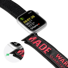 Заредете изображение във визуализатора на галерията – Dux Ducis Strap (Outdoor Version) strap for Apple Watch Ultra, SE, 8, 7, 6, 5, 4, 3, 2, 1 (49, 45, 44, 42 mm) nylon band bracelet black and red

