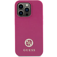 Заредете изображение във визуализатора на галерията – Original Case GUESS Strass Metal Logo GUHCP15LPS4DGPP for Iphone 15 Pro pink
