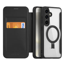Заредете изображение във визуализатора на галерията – Dux Ducis Skin X Pro case with magnetic ring / stand for Samsung S24 - black
