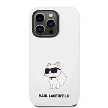 Заредете изображение във визуализатора на галерията – Karl Lagerfeld KLHCP14LSNCHBCH iPhone 14 Pro 6.1" hardcase white/white Silicone Choupette
