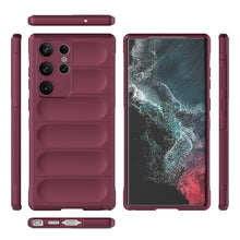 Заредете изображение във визуализатора на галерията – Magic Shield Case for Samsung Galaxy S23 Ultra flexible armored case burgundy
