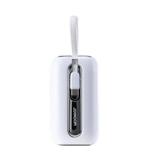 Заредете изображение във визуализатора на галерията – Joyroom powerbank 10000mAh Colorful Series 22.5W with 2 built-in USB C and Lightning cables white (JR-L012)
