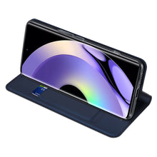 Заредете изображение във визуализатора на галерията – Dux Ducis Skin Pro case for Realme 10 Pro+ flip cover card wallet stand blue
