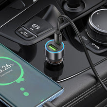 Заредете изображение във визуализатора на галерията – HOCO car charger USB QC 18W + Type C 25W PD43W NZ12A transparent black
