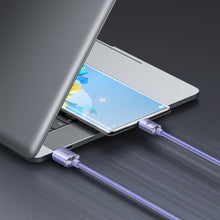 Заредете изображение във визуализатора на галерията – Baseus crystal shine series fast charging data cable USB Type A to USB Type C100W 1,2m purple (CAJY000405) - TopMag
