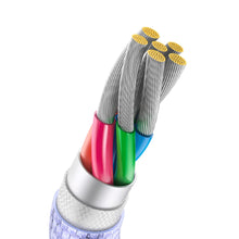 Заредете изображение във визуализатора на галерията – Baseus crystal shine series fast charging data cable USB Type A to USB Type C 100W 2m purple (CAJY000505) - TopMag
