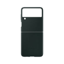 Заредете изображение във визуализатора на галерията – Samsung Leather Cover Phone Case for Galaxy Z Flip 3 green (EF-VF711LGEGWW)
