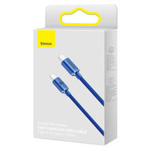 Заредете изображение във визуализатора на галерията – Baseus Crystal Shine Series cable USB cable for fast charging and data transfer USB Type C - USB Type C 100W 2m blue (CAJY000703) - TopMag
