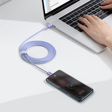 Заредете изображение във визуализатора на галерията – Baseus Crystal Shine Series cable USB cable for fast charging and data transfer USB Type C - USB Type C 100W 2m purple (CAJY000705) - TopMag

