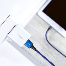 Заредете изображение във визуализатора на галерията – Baseus Rapid 3in1 USB cable - USB Type C / Lightning / micro USB for charging and data transfer 1.2m blue (CAJS000003) - TopMag
