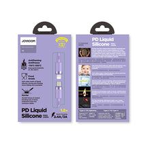 Заредете изображение във визуализатора на галерията – Joyroom cable USB Type C - Lightning PD 20W 1.2m purple (S-1224N9) - TopMag
