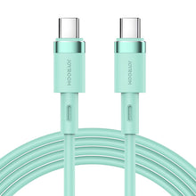 Заредете изображение във визуализатора на галерията – Joyroom cable USB Type C - USB Type C PD 60W 1.2m green (S-1230N9) - TopMag
