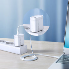 Заредете изображение във визуализатора на галерията – Joyroom durable USB Type C cable - USB Type C PD 60W 1.8m white (S-1830M3) - TopMag

