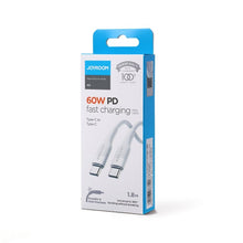 Заредете изображение във визуализатора на галерията – Joyroom durable USB Type C cable - USB Type C PD 60W 1.8m white (S-1830M3) - TopMag
