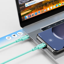 Заредете изображение във визуализатора на галерията – Joyroom durable USB Type C cable - USB Type C 3A 1.8m green (S-1830N9) - TopMag

