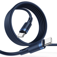 Заредете изображение във визуализатора на галерията – Joyroom durable USB Type C - USB Type C 3A cable 1.8m blue (S-1830N9) - TopMag
