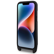 Заредете изображение във визуализатора на галерията – Karl Lagerfeld KLHCP14SCSAKHPCK iPhone 14 6.1" hardcase black/black Crossbody Saffiano Monogram Choupette
