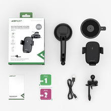 Заредете изображение във визуализатора на галерията – Acefast car holder with wireless charging for dashboard, windshield or air vent 15w d10 black
