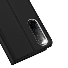Заредете изображение във визуализатора на галерията – Dux Ducis Skin Pro Case for Sony Xperia 10 V Flip Card Wallet Stand Black
