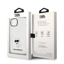 Заредете изображение във визуализатора на галерията – Original Pouch KARL LAGERFELD Ikonik Choupette KLHCP14SHNCHTCT for Iphone 14 transparent
