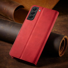 Заредете изображение във визуализатора на галерията – Magnet Fancy Case for Samsung Galaxy S23 flip cover wallet stand red
