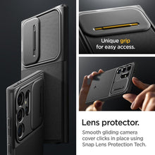 Заредете изображение във визуализатора на галерията – SPIGEN Optik Armor case for SAMSUNG S24 ULTRA black
