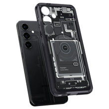 Заредете изображение във визуализатора на галерията – Spigen Ultra Hybrid case for Samsung Galaxy S24 - dark gray (Zero One pattern)
