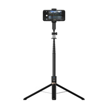 Заредете изображение във визуализатора на галерията – Selfie Stick - with detachable bluetooth remote control and tripod - P100 BLACK
