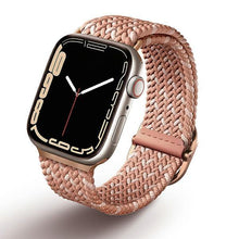 Заредете изображение във визуализатора на галерията – UNIQ pasek Aspen Apple Watch 40/38/41mm Series 4/5/6/7/8/SE/SE2 Braided DE różowy/citrus pink
