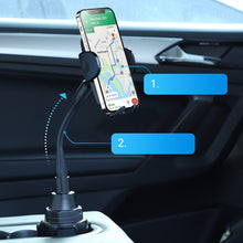 Заредете изображение във визуализатора на галерията – Joyroom car phone holder for cup holder black (JR-ZS259) - TopMag
