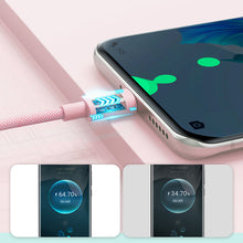 Заредете изображение във визуализатора на галерията – Joyroom cable USB cable - Lightning charging / data transmission 1m pink (S-1030M13) - TopMag
