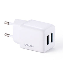 Заредете изображение във визуализатора на галерията – 2x USB wall charger by Joyroom with a power of up to 12 W 2.4 A (L-2A121) - TopMag
