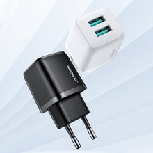 Заредете изображение във визуализатора на галерията – 2x USB wall charger by Joyroom with a power of up to 12 W 2.4 A (L-2A121) - TopMag
