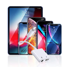 Заредете изображение във визуализатора на галерията – Joyroom universal Lightning adapter - 3.5mm mini jack with charging port white (S-Y105) - TopMag
