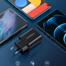 Заредете изображение във визуализатора на галерията – Choetech Fast USB Type C Charger 25W PPS PD Black (PD6003) - TopMag
