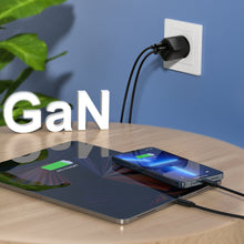 Заредете изображение във визуализатора на галерията – Choetech Fast USB Wall Charger USB Type C PD QC 33W black (PD5006) - TopMag
