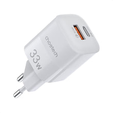 Заредете изображение във визуализатора на галерията – Choetech Fast USB Wall Charger USB Type C PD QC 33W white (PD5006) - TopMag

