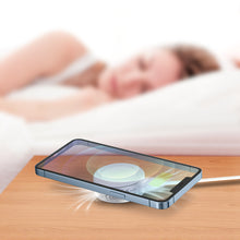 Заредете изображение във визуализатора на галерията – Choetech Qi wireless charger 15W (compatible with MagSafe) with a fan for cooling the phone (USB Type C - USB Type C cable included) silver (T593-F) - TopMag
