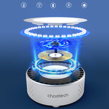 Заредете изображение във визуализатора на галерията – Choetech Qi wireless charger 15W (compatible with MagSafe) with a fan for cooling the phone (USB Type C - USB Type C cable included) silver (T593-F) - TopMag
