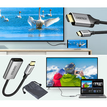 Заредете изображение във визуализатора на галерията – Choetech kit adapter HUB USB Type C - HDMI 2.0 (3840 x 2160 @ 60Hz) gray (HUB-H12) + USB cable Type C - HDMI (3840 x 2160 @ 60Hz) 2m gray (CH0021) - TopMag
