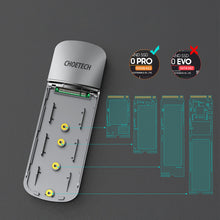 Заредете изображение във визуализатора на галерията – Choetech disk bay disk enclosure NvMe SSD M-Key &amp; B + M Key M.2 USB Type C (10Gbps) gray (PC-HDE16) - TopMag
