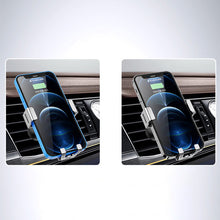 Заредете изображение във визуализатора на галерията – Gravity smartphone car holder for air vent silver (YC12) - TopMag
