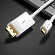 Заредете изображение във визуализатора на галерията – Ugreen unidirectional USB Type C to Display Port 4K 1.5m adapter cable white (MM139) - TopMag
